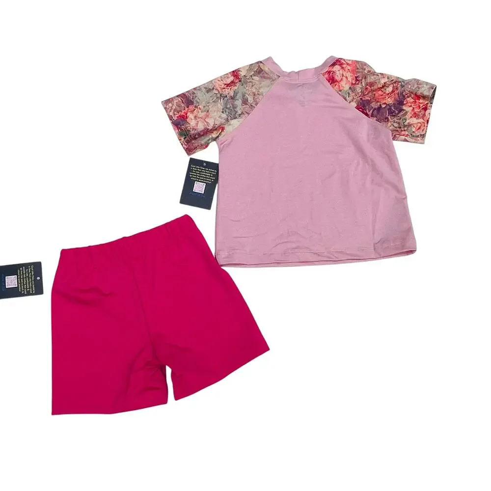 NWT Cool Little Ones 2T Pink Floral Set